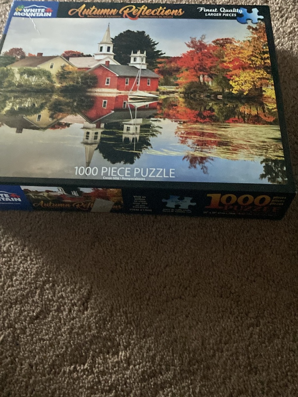 White Mountain Autumn Reflections Puzzle - Red, Orange, Yellow, Green, Blue